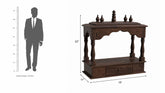 Archana Solid Sheesham Wood Temple for Home (Wall Mount, Walnut Finish)